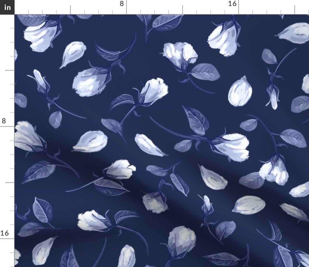 Rosebuds + Petals | Deep BLue