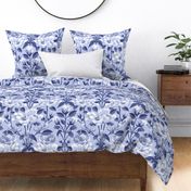 Honeysuckle Rose Damask | Pale Blue