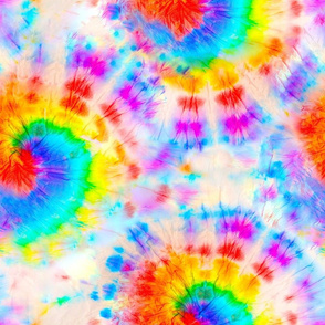 Rainbow tie dye swirl