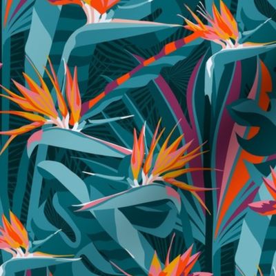 Tropical Flora Wallpaper / Small scale