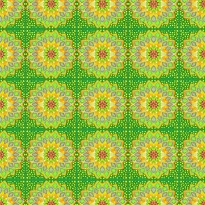 small green gold mandala