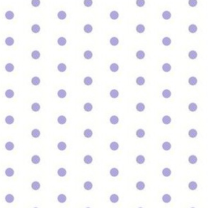 Lilac on white quarter inch polka dot