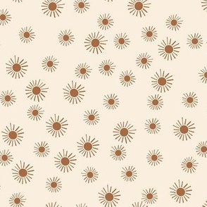 Sunshine - Sunny scattered sun print - ditsy small