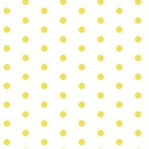 Illuminating yellow on white quarter inch polka dot