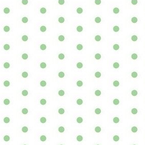 Light green quarter inch polka dot