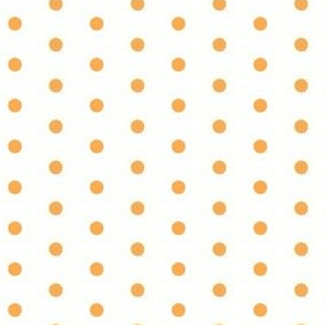 Orange on white quarter inch polka dot