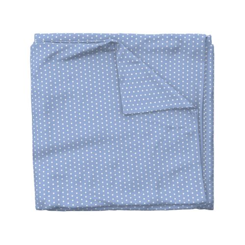 White on sky blue quarter inch polka dot