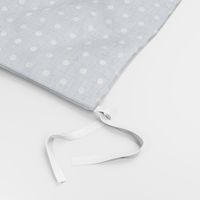 White on sky blue quarter inch polka dot