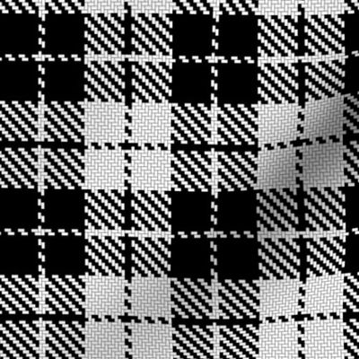 Black and White Plaids , Tartans , Checks 3.81in x 3.81in