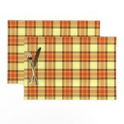 Autumn Pumpkin Plaids , Tartans , Checks  3.57in x 3.57in