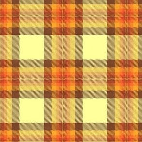 Autumn Pumpkin Plaids , Tartans , Checks  3.57in x 3.57in