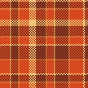 Halloween Pumpkin Plaids , Tartans , Checks  20.00in x 20.00in