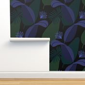 Tropical Night Moody Florals Big Scale