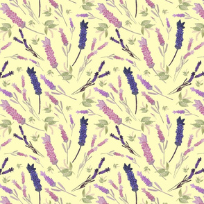 Lavender Sprays (pastel yellow)