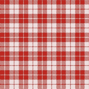 Red And White Plaids , Tartans , Checks 3.81in x 3.81in