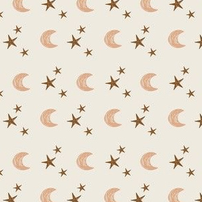 Moon Dust - Stars & moons - pink & cream