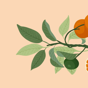 Tea Towel Botanical Oranges