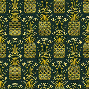 Tropical ArtDeco Pineapples