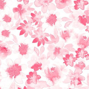 Watercolor Ditsy floral_ Soft Pink
