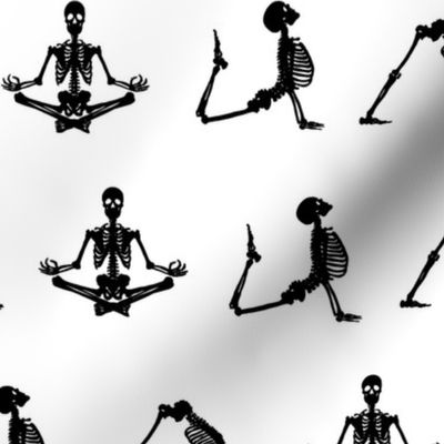 Skeleton yoga white