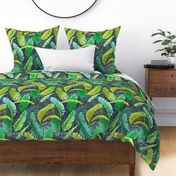 moody tropical leaves - large scale