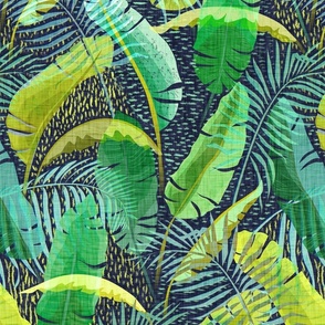 moody tropical leaves - large scale