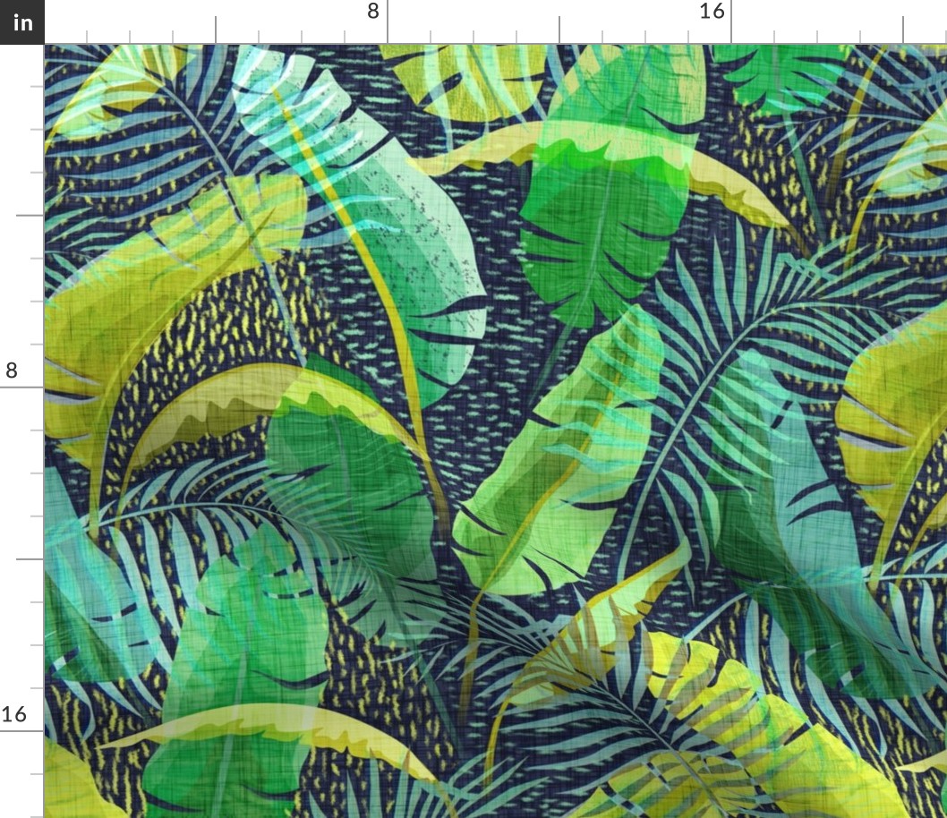 moody tropical leaves - large scale