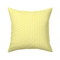 White quarter inch polka dot on yellow