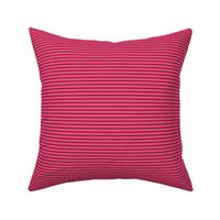 Small Deep Pink Pin Stripe Pattern Horizontal in Black