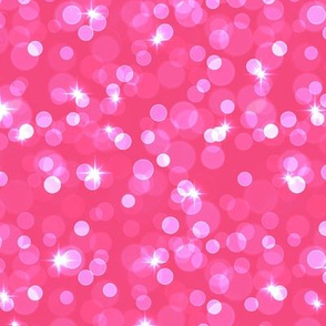 Sparkly Bokeh Pattern - Deep Pink Color