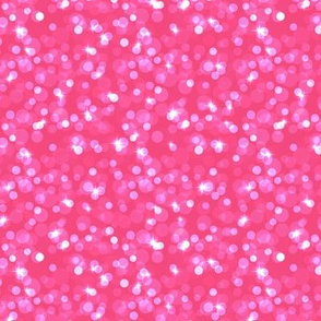Small Sparkly Bokeh Pattern - Deep Pink Color