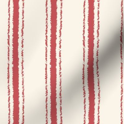 Ticking Stripe vertical - Vintage Red - Medium