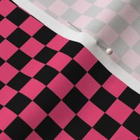 Checker Pattern - Deep Pink and Black