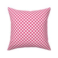 Checker Pattern - Deep Pink and White