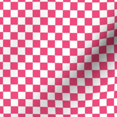 Checker Pattern - Deep Pink and White