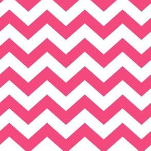 Chevron Pattern - Deep Pink and White
