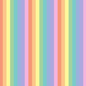 Bright pastel rainbow stripe 2 - vertical (mini)