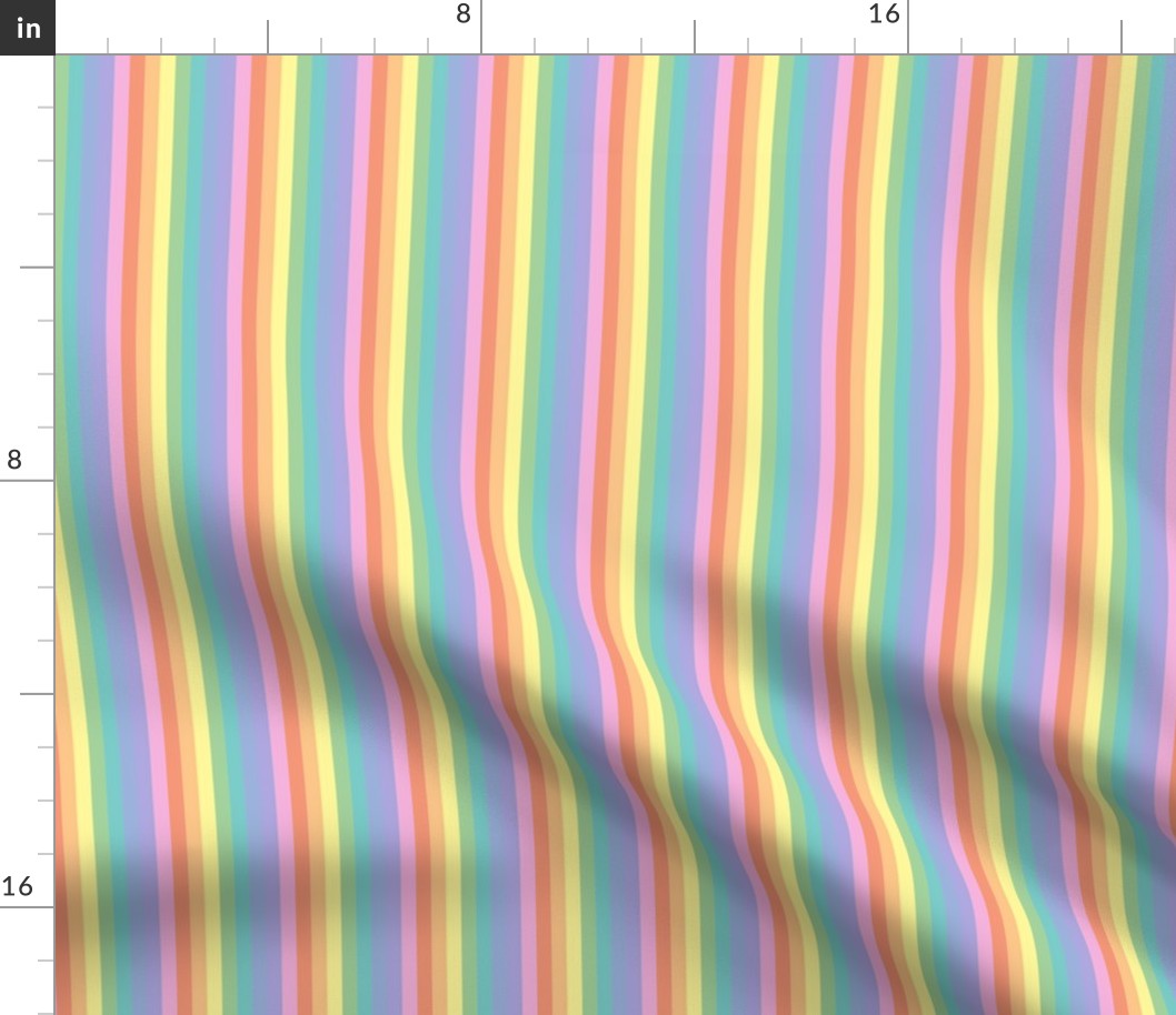 Bright pastel rainbow stripe 2 - vertical (mini)