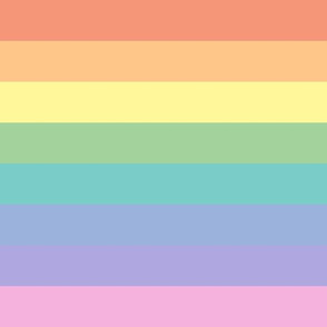 Bright pastel rainbow stripe 2 - horizontal (large)