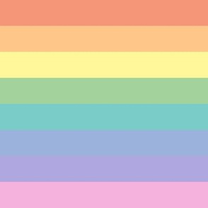 Bright pastel rainbow stripe 2 - horizontal (medium)