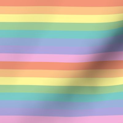 Bright pastel rainbow stripe 2 - horizontal (small)