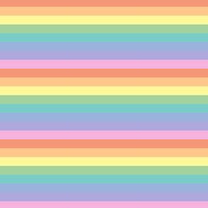 Bright pastel rainbow stripe 2 - horizontal (mini)