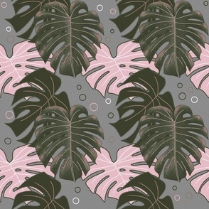 Monstera Pattern - Light_Pastel