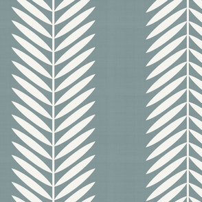 Laurel Leaf Moody Blue and WHite Dove