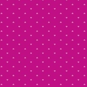 (XXXS) Hearts loose XXXS Heather Violet on Pink