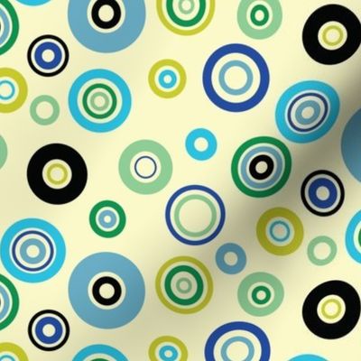 Circles in blues and greens