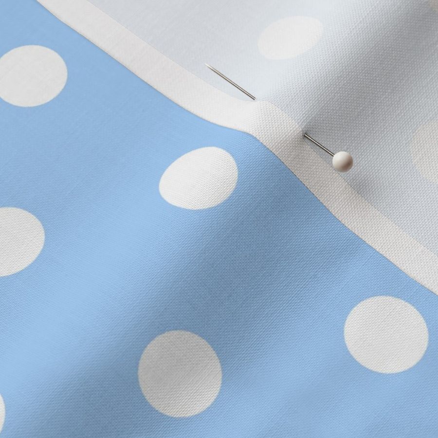 (M) Dots M White on Baby Blue