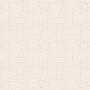 SMALL Geometric Angles blush pink on white