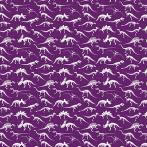 purple small dinosaur bones