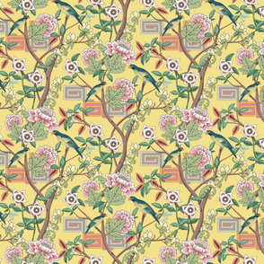 Parrots and Peonies Chinoiserie Small